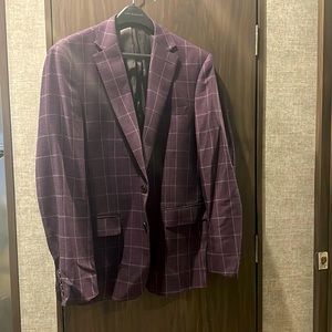 Calvin Klein Mens slim fit purple pin stripe suit jacket. Brand new worn once.